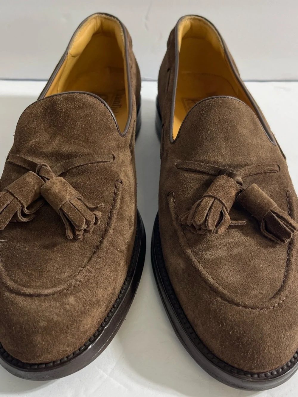 Mansfield Men's Brown Suede Tassel Loafers